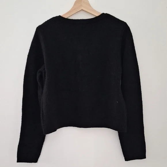 French Connection Black Cardigan with Gold Buttons - Picture 3 of 3